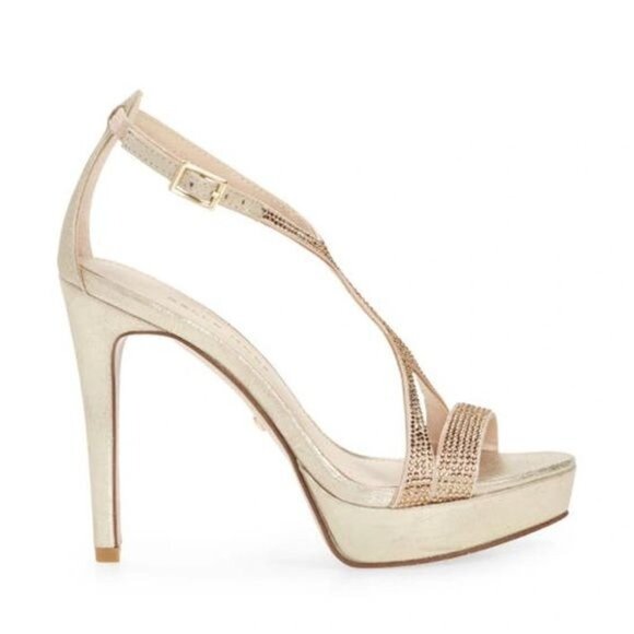 Pelle Moda Gold Glamour Heels - Picture 2 of 12